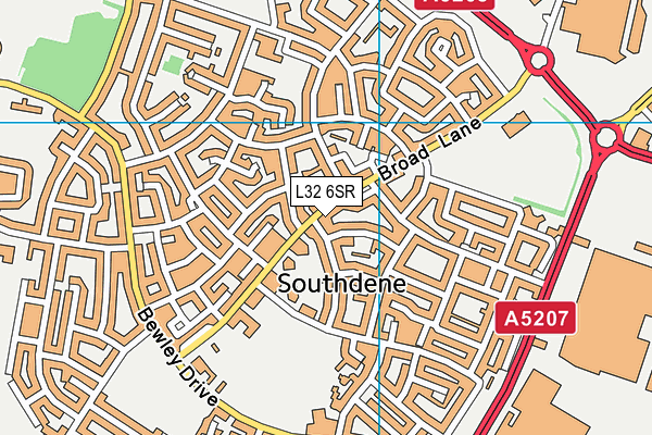 L32 6SR map - OS VectorMap District (Ordnance Survey)