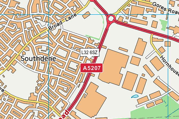 L32 6SZ map - OS VectorMap District (Ordnance Survey)