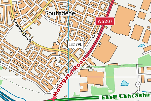 L32 7PL map - OS VectorMap District (Ordnance Survey)