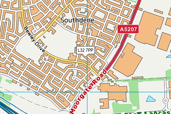 L32 7PP map - OS VectorMap District (Ordnance Survey)