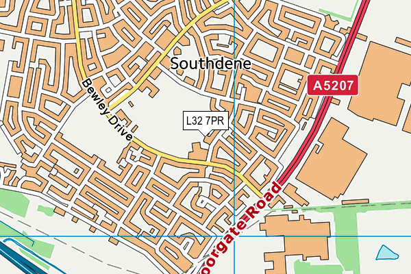 L32 7PR map - OS VectorMap District (Ordnance Survey)