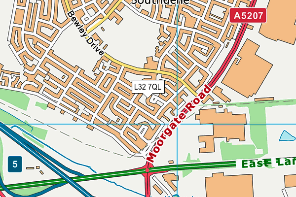 L32 7QL map - OS VectorMap District (Ordnance Survey)
