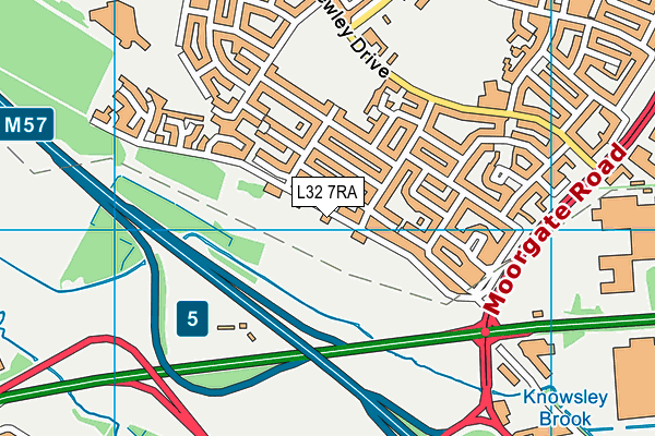 L32 7RA map - OS VectorMap District (Ordnance Survey)