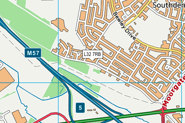 L32 7RB map - OS VectorMap District (Ordnance Survey)