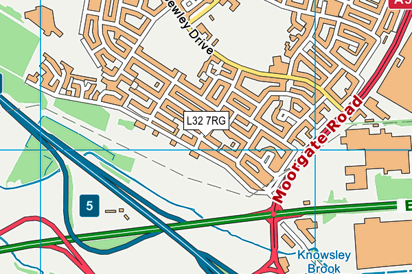 L32 7RG map - OS VectorMap District (Ordnance Survey)