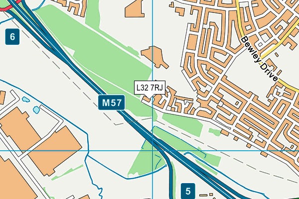 L32 7RJ map - OS VectorMap District (Ordnance Survey)