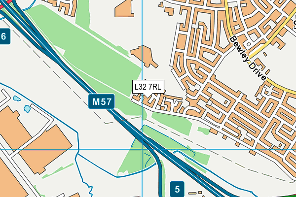 L32 7RL map - OS VectorMap District (Ordnance Survey)