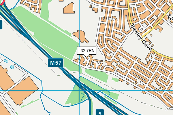 L32 7RN map - OS VectorMap District (Ordnance Survey)