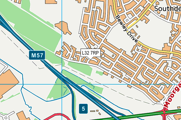 L32 7RP map - OS VectorMap District (Ordnance Survey)