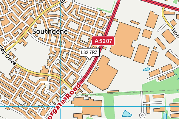 L32 7RZ map - OS VectorMap District (Ordnance Survey)