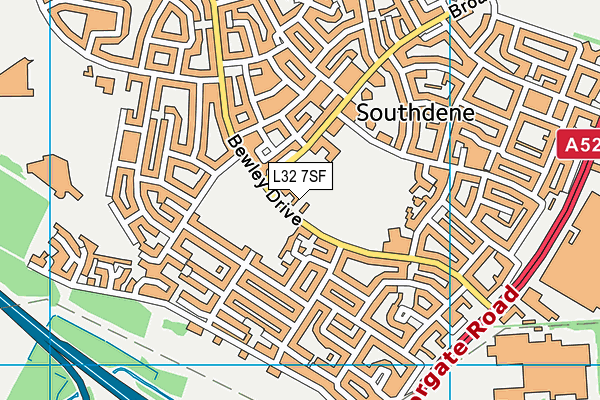 L32 7SF map - OS VectorMap District (Ordnance Survey)