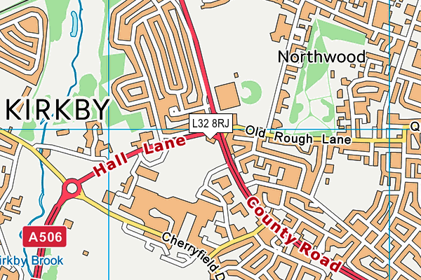 L32 8RJ map - OS VectorMap District (Ordnance Survey)