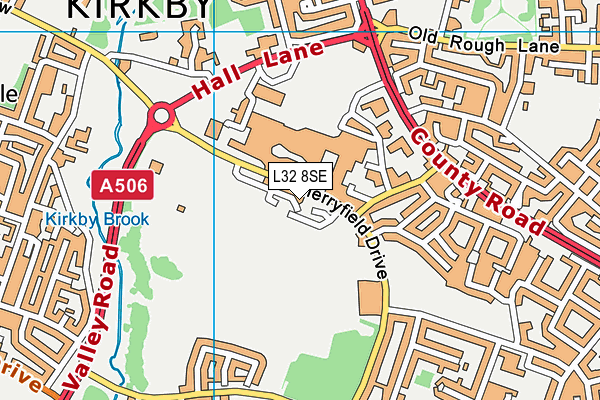 L32 8SE map - OS VectorMap District (Ordnance Survey)