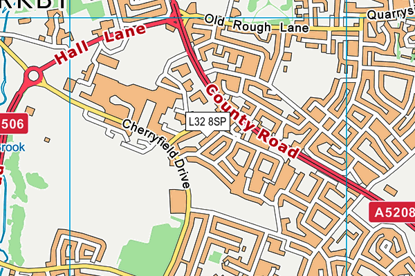 L32 8SP map - OS VectorMap District (Ordnance Survey)