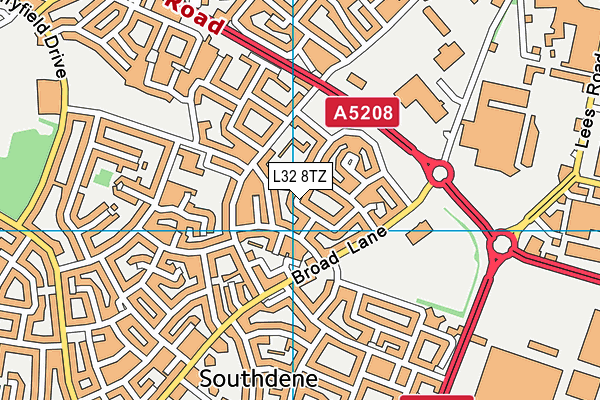 L32 8TZ map - OS VectorMap District (Ordnance Survey)