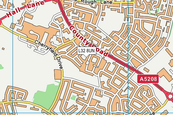 L32 8UN map - OS VectorMap District (Ordnance Survey)