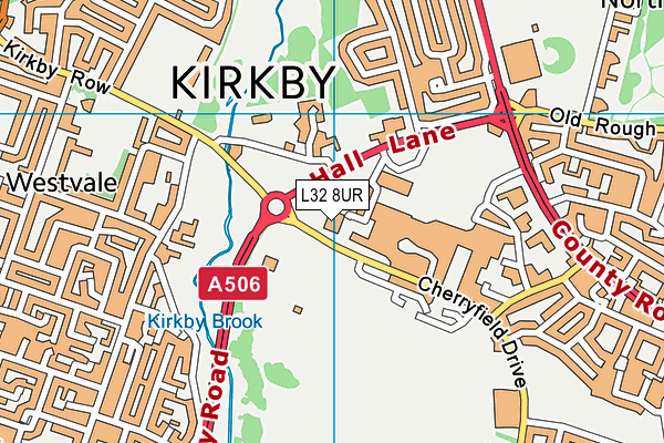 L32 8UR map - OS VectorMap District (Ordnance Survey)