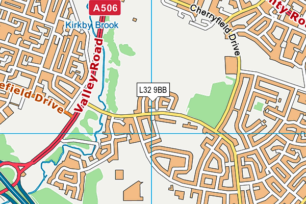 L32 9BB map - OS VectorMap District (Ordnance Survey)