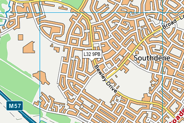 L32 9PB map - OS VectorMap District (Ordnance Survey)