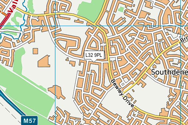 L32 9PL map - OS VectorMap District (Ordnance Survey)