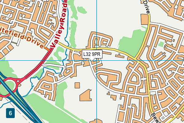 L32 9PR map - OS VectorMap District (Ordnance Survey)