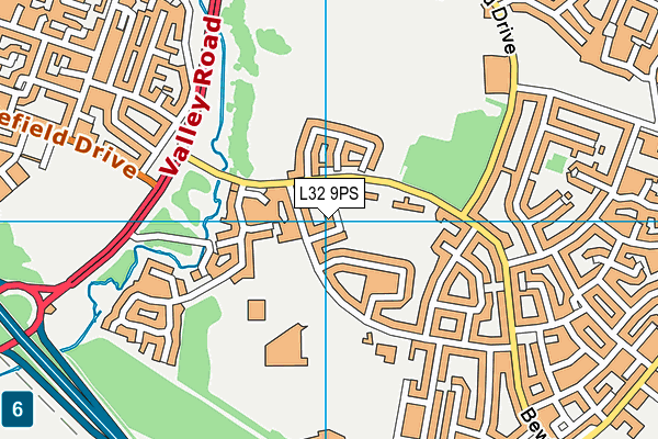 L32 9PS map - OS VectorMap District (Ordnance Survey)