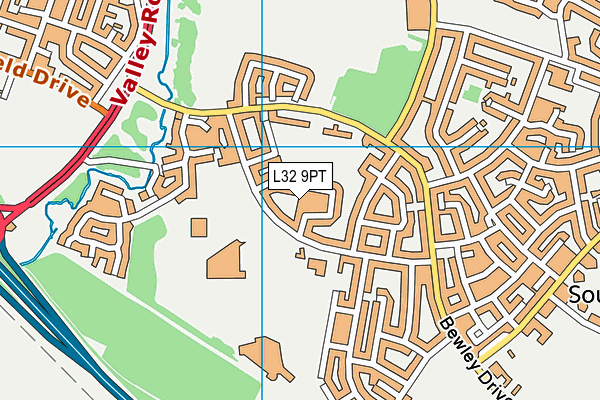 L32 9PT map - OS VectorMap District (Ordnance Survey)