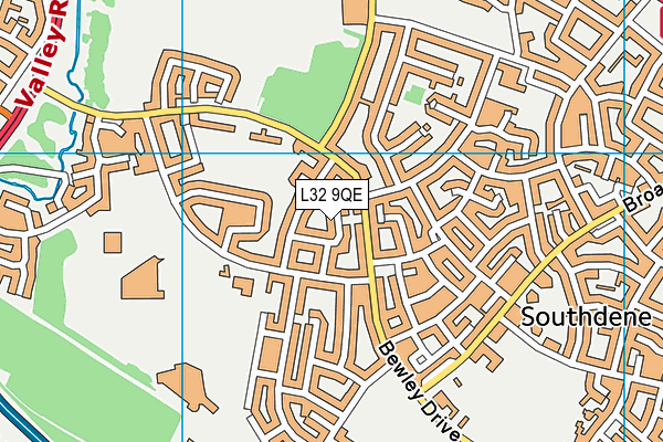 L32 9QE map - OS VectorMap District (Ordnance Survey)