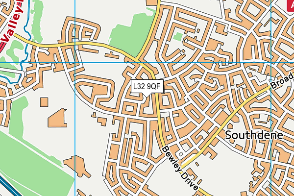 L32 9QF map - OS VectorMap District (Ordnance Survey)