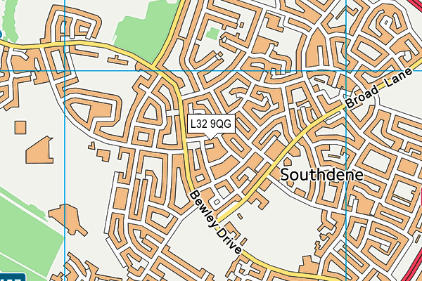 L32 9QG map - OS VectorMap District (Ordnance Survey)