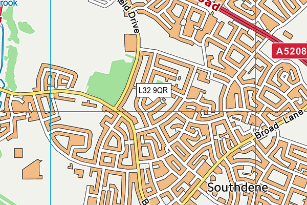 L32 9QR map - OS VectorMap District (Ordnance Survey)