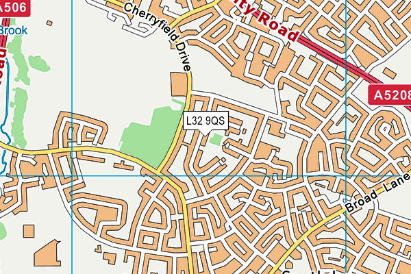 L32 9QS map - OS VectorMap District (Ordnance Survey)