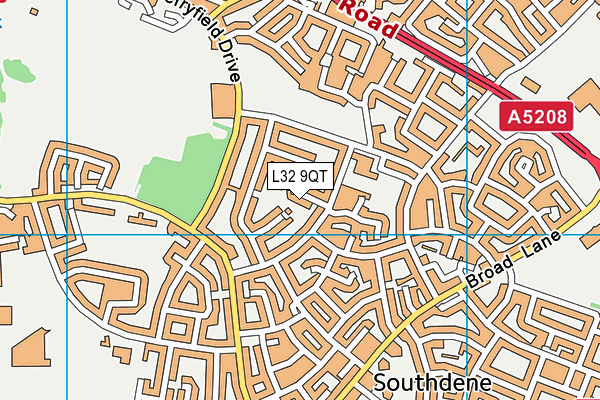 L32 9QT map - OS VectorMap District (Ordnance Survey)