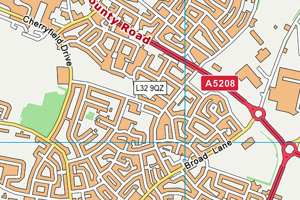 L32 9QZ map - OS VectorMap District (Ordnance Survey)