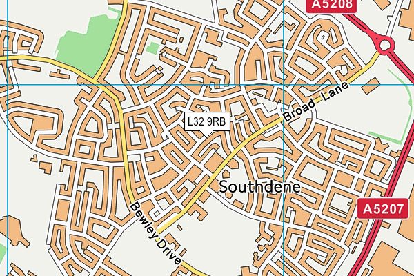 L32 9RB map - OS VectorMap District (Ordnance Survey)