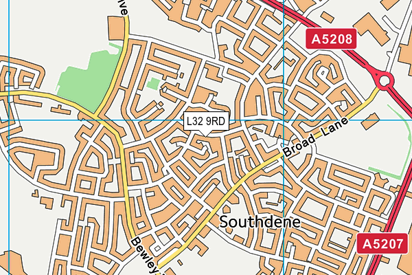 L32 9RD map - OS VectorMap District (Ordnance Survey)