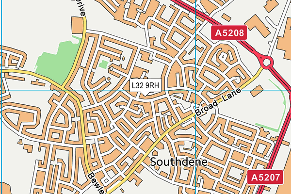 L32 9RH map - OS VectorMap District (Ordnance Survey)