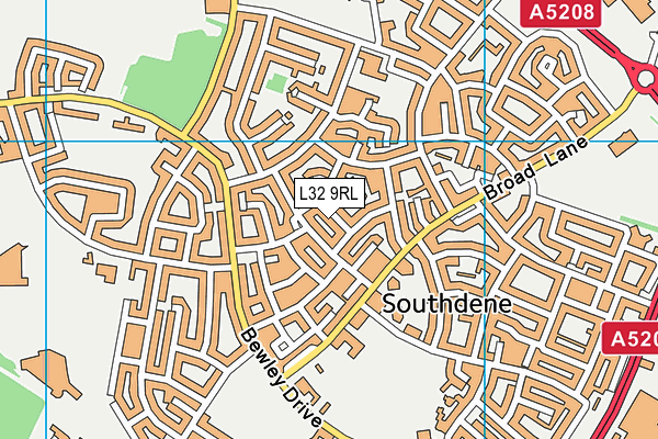 L32 9RL map - OS VectorMap District (Ordnance Survey)