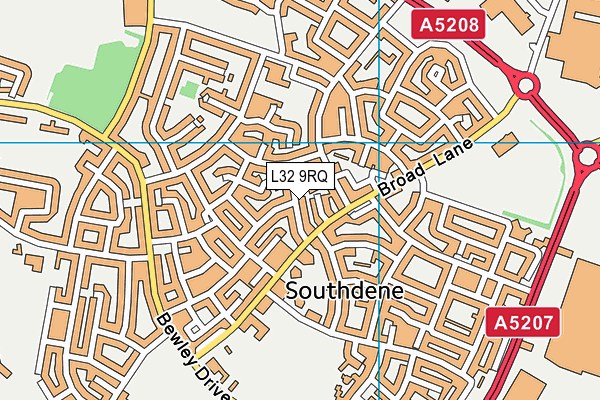 L32 9RQ map - OS VectorMap District (Ordnance Survey)