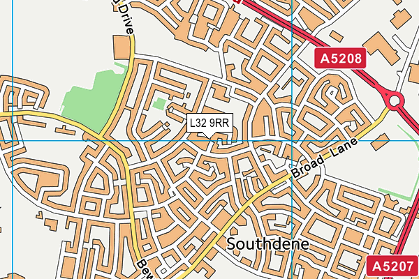 L32 9RR map - OS VectorMap District (Ordnance Survey)