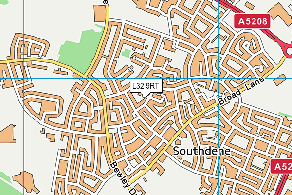 L32 9RT map - OS VectorMap District (Ordnance Survey)