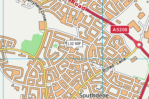 L32 9SF map - OS VectorMap District (Ordnance Survey)