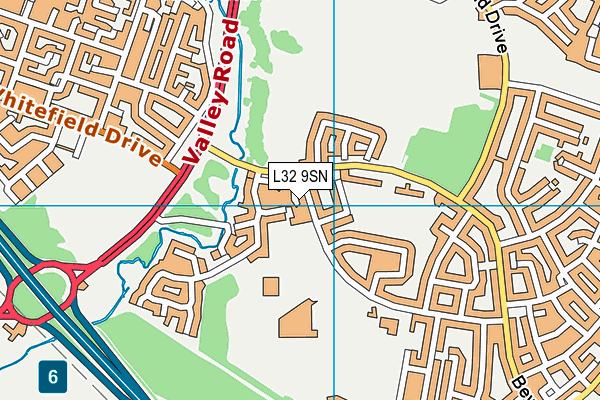 L32 9SN map - OS VectorMap District (Ordnance Survey)