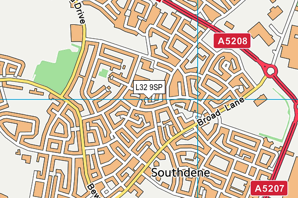 L32 9SP map - OS VectorMap District (Ordnance Survey)