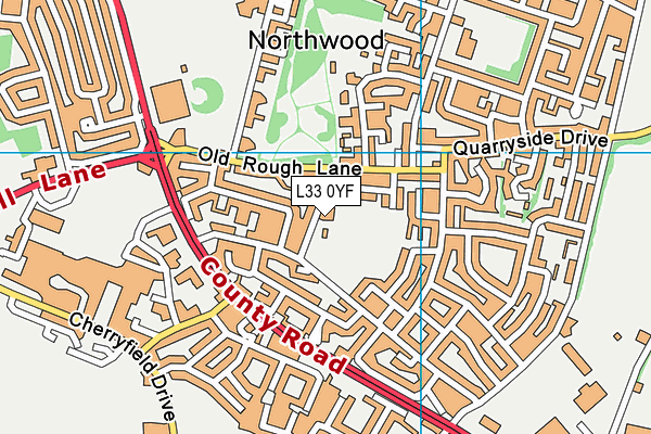 L33 0YF map - OS VectorMap District (Ordnance Survey)