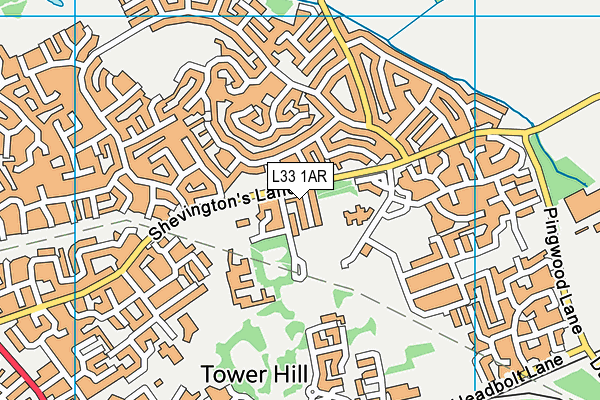 L33 1AR map - OS VectorMap District (Ordnance Survey)