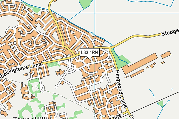 L33 1RN map - OS VectorMap District (Ordnance Survey)