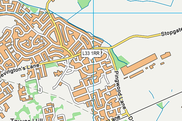 L33 1RR map - OS VectorMap District (Ordnance Survey)