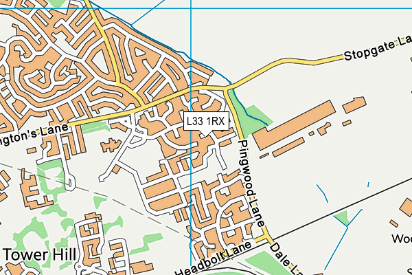 L33 1RX map - OS VectorMap District (Ordnance Survey)