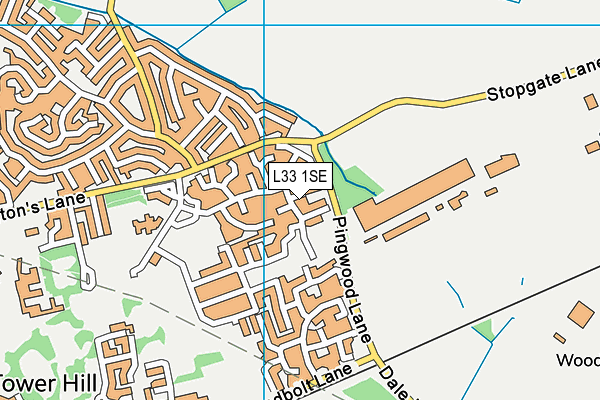 L33 1SE map - OS VectorMap District (Ordnance Survey)